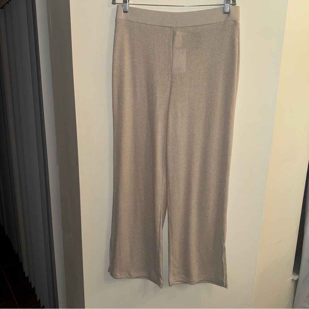 H&M Women’s Cream/Grey Knit Cover Up Pants Size Large NWT